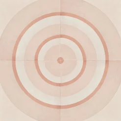 Piastrella Geometrie D’Ombra In Ceramica Rosa Motivo Circolare