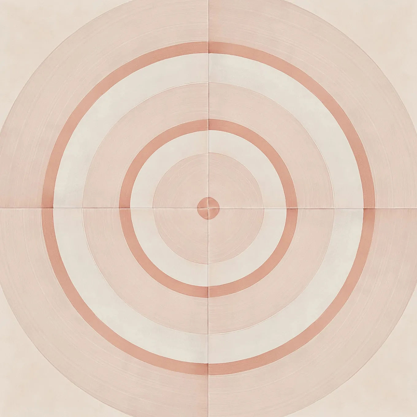 Piastrella Geometrie D’Ombra In Ceramica Rosa Motivo Circolare