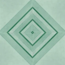 Piastrella Geometrie D’Ombra In Ceramica Verde Rame Motivo Triangolare