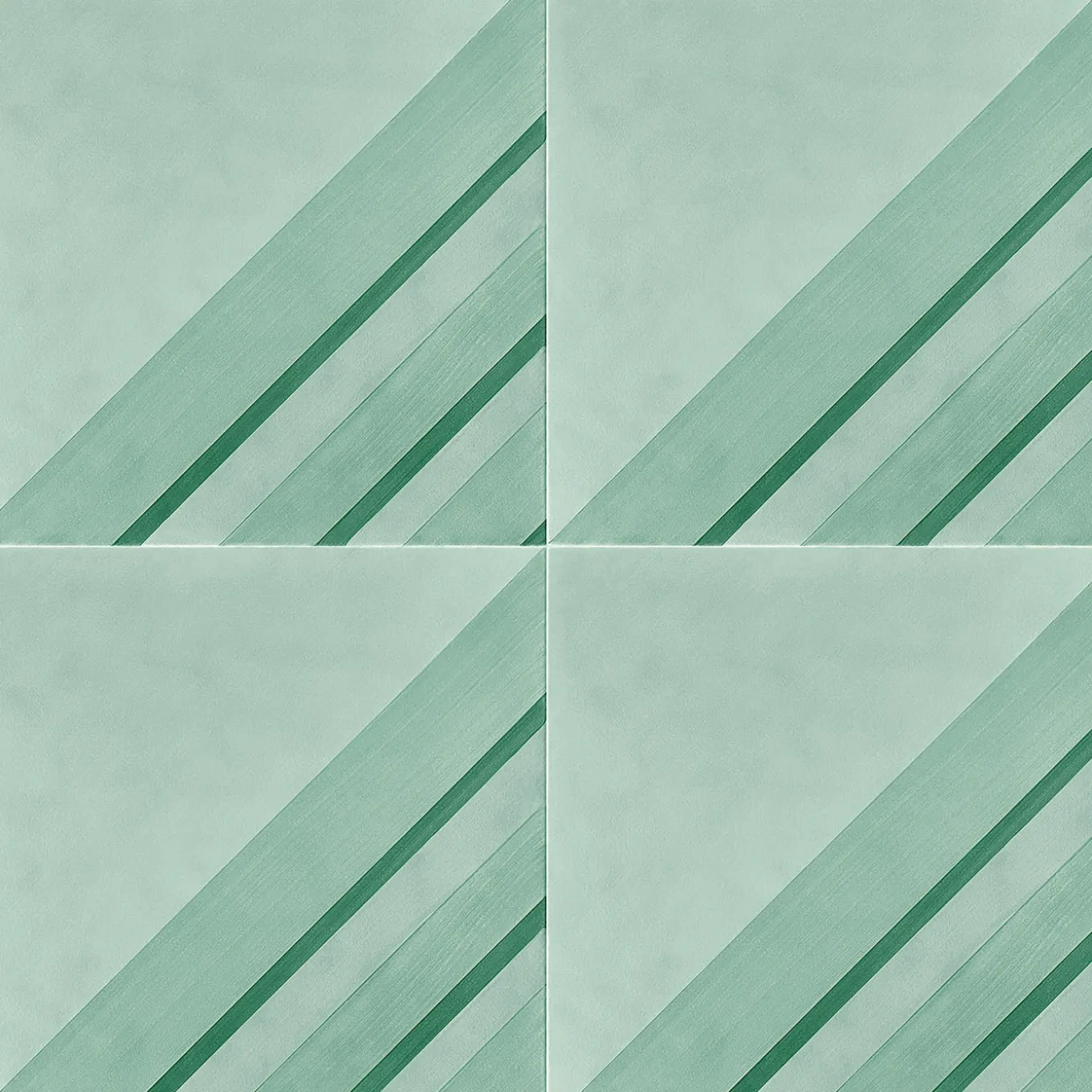 Piastrella Geometrie D’Ombra In Ceramica Verde Rame Motivo Triangolare
