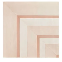 Piastrella Geometrie D’Ombra In Ceramica Rosa Cipria Motivo Quadrato