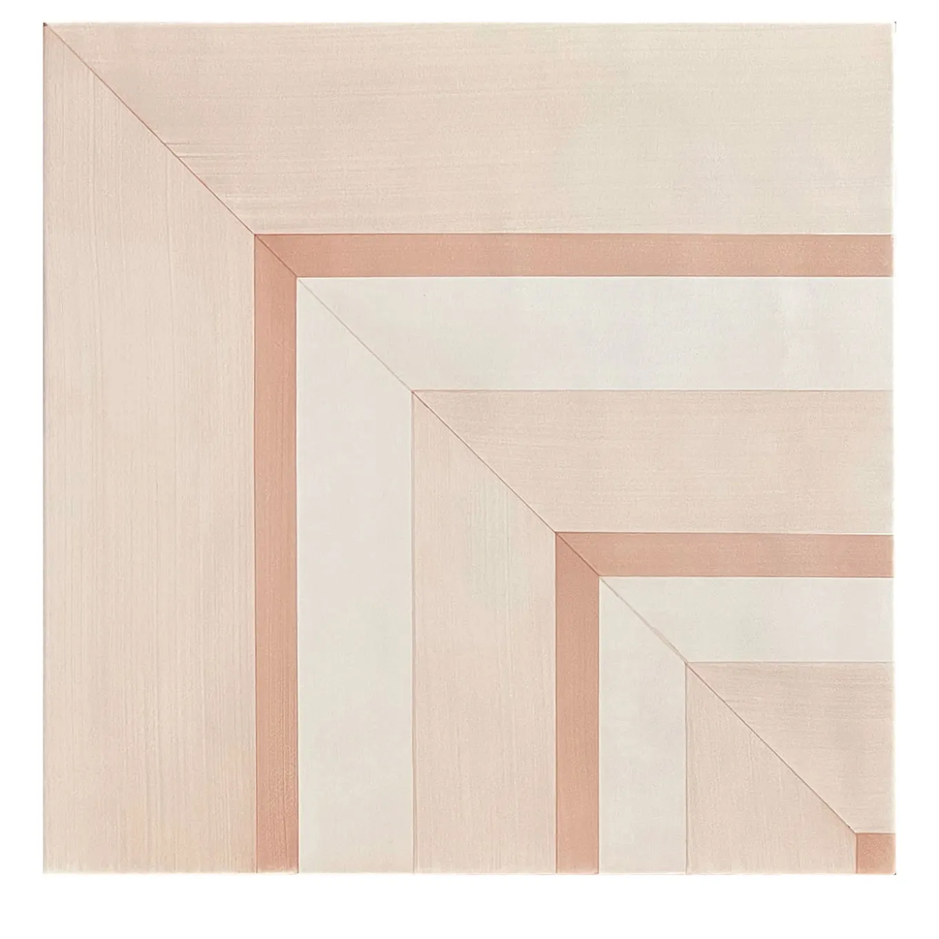 Piastrella Geometrie D’Ombra In Ceramica Rosa Cipria Motivo Quadrato