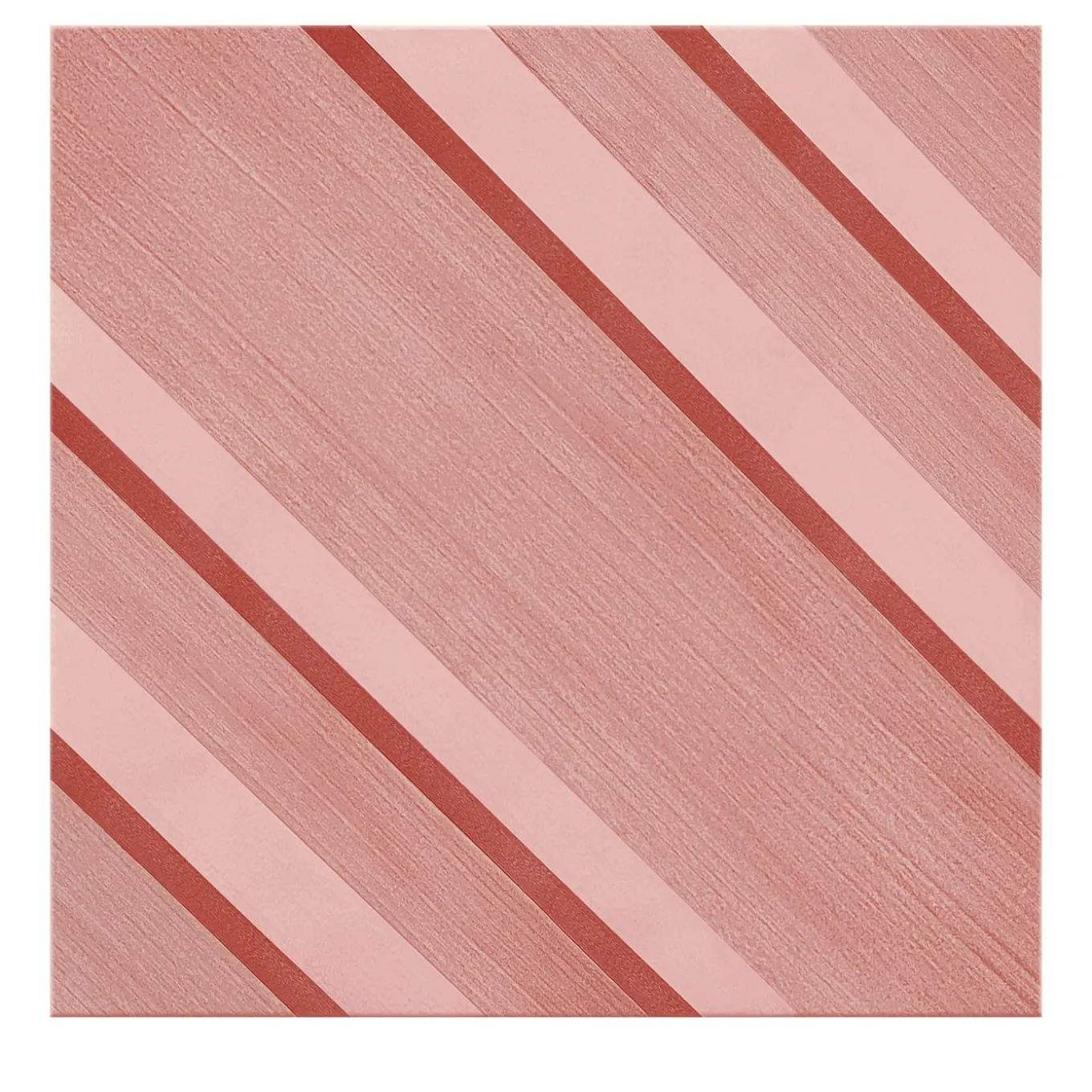 Piastrella Geometrie D’Ombra In Ceramica Rosso Rubino Motivo Diagonale