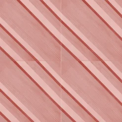 Piastrella Geometrie D’Ombra In Ceramica Rosso Rubino Motivo Diagonale