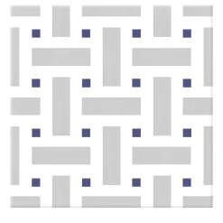Piastrella Il Saraceno In Ceramica Grigia E Viola Motivo Geometrico