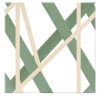 Piastrella Il Saraceno In Ceramica Rosa E Verde Motivo Geometrico