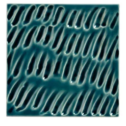 Piastrella Ippo in ceramica blu mediterraneo