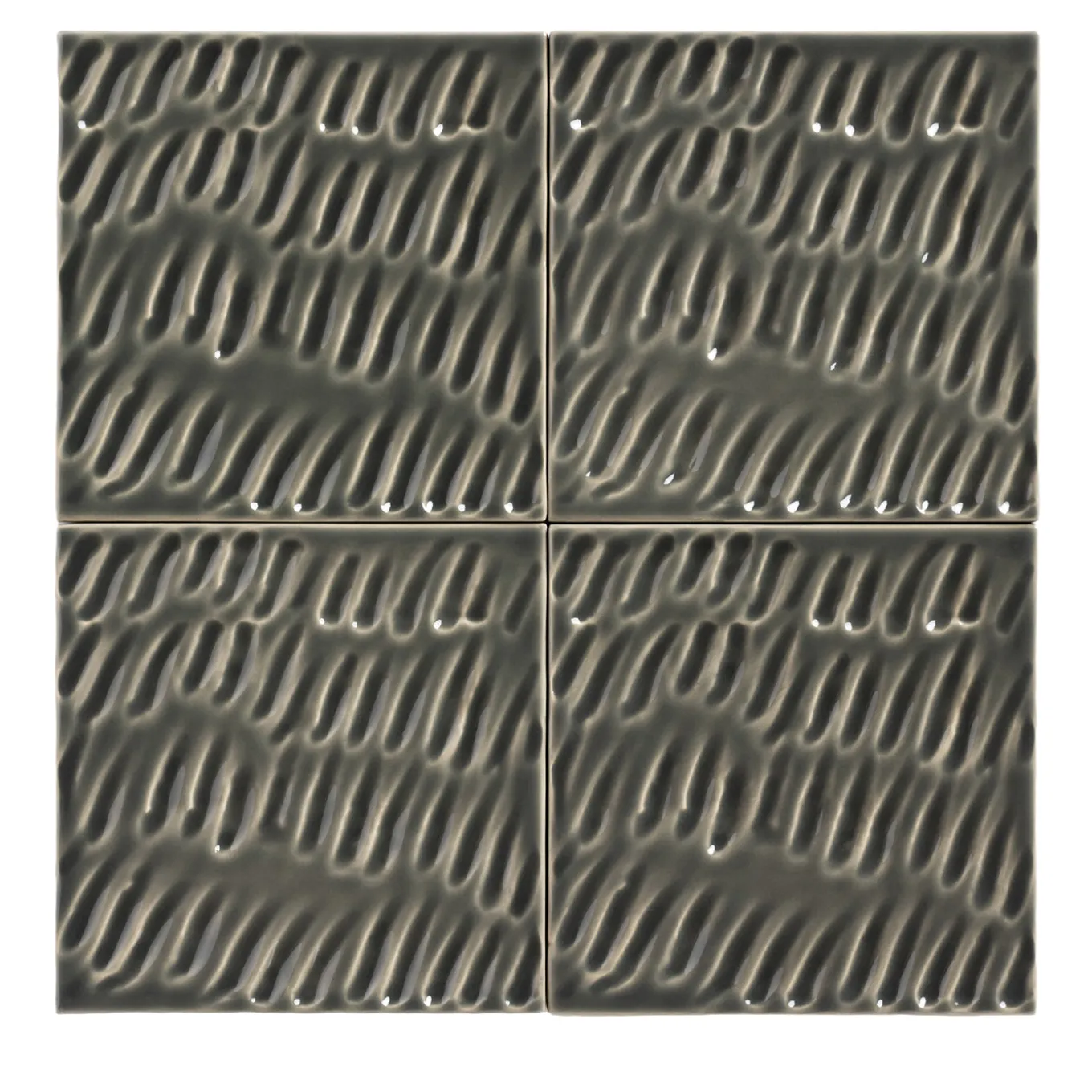 Piastrella Ippo in ceramica grigia fumé