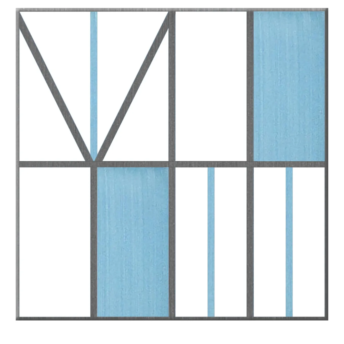 Piastrella La Facciata In Ceramica Azzurra Motivo Geometrico