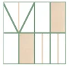 Piastrella La Facciata In Ceramica Rosa E Verde Motivo Geometrico