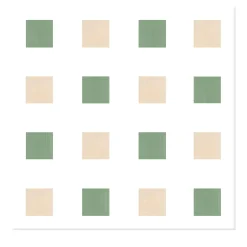 Piastrella La Navata In Ceramica Rosa E Verde Motivo Geometrico