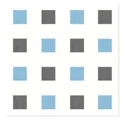 Piastrella La Navata In Ceramica Azzurro E Grigio Scuro Motivo Geometrico
