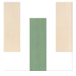Piastrella La Scalinata In Ceramica Rosa E Verde Motivo Geometrico