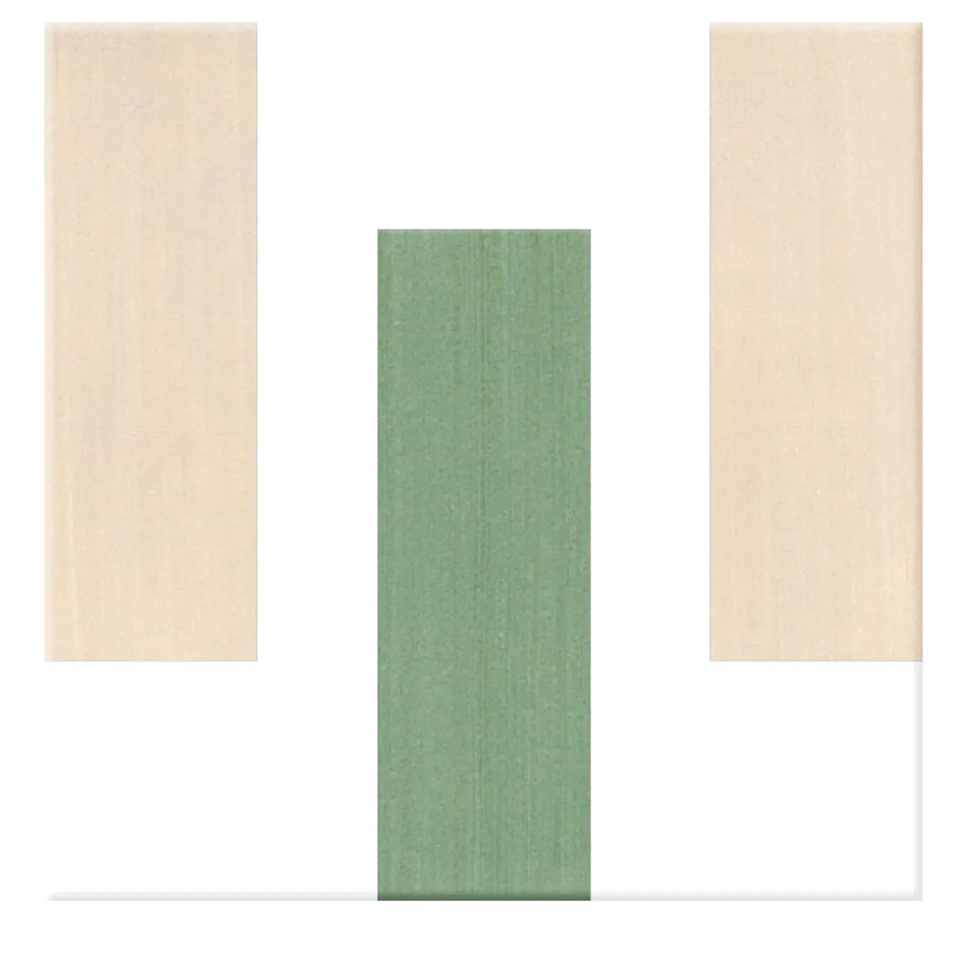 Piastrella La Scalinata In Ceramica Rosa E Verde Motivo Geometrico