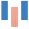 Piastrella La Scalinata In Ceramica Corallo E Blu Motivo Geometrico