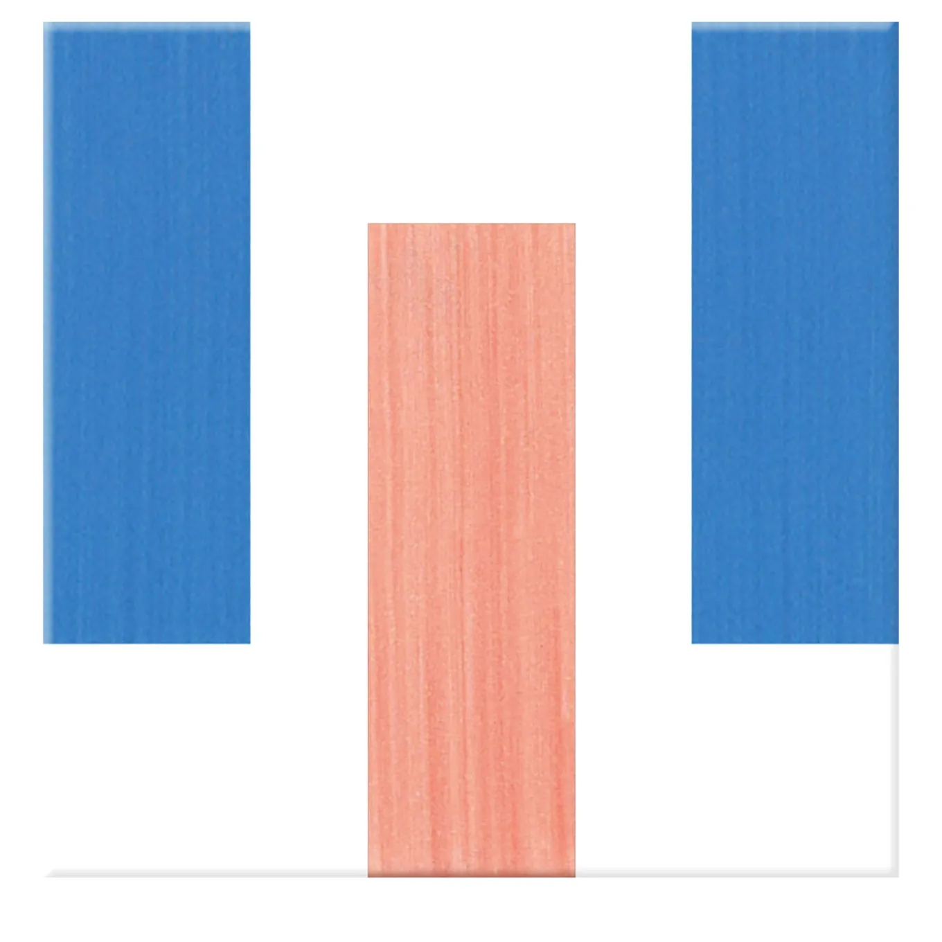 Piastrella La Scalinata In Ceramica Corallo E Blu Motivo Geometrico