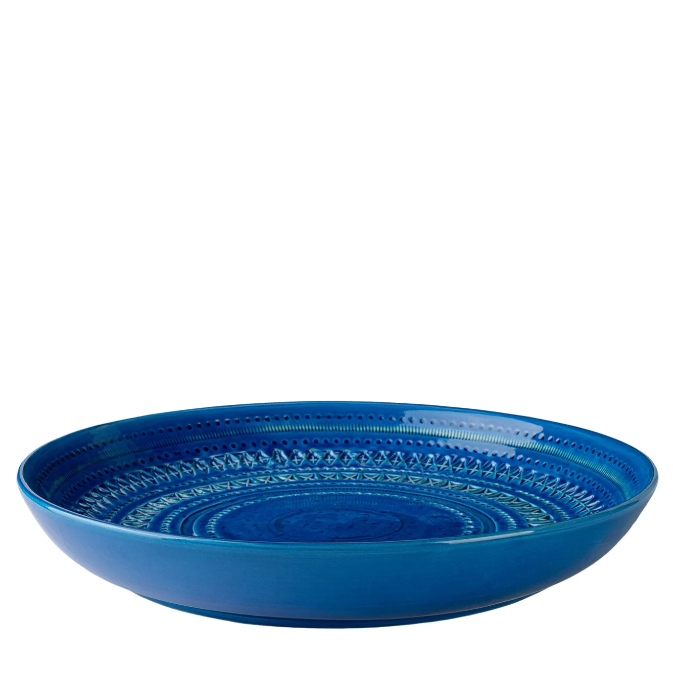 Piatto centrotavola blu di Aldo Londi