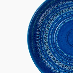 Piatto centrotavola blu di Aldo Londi