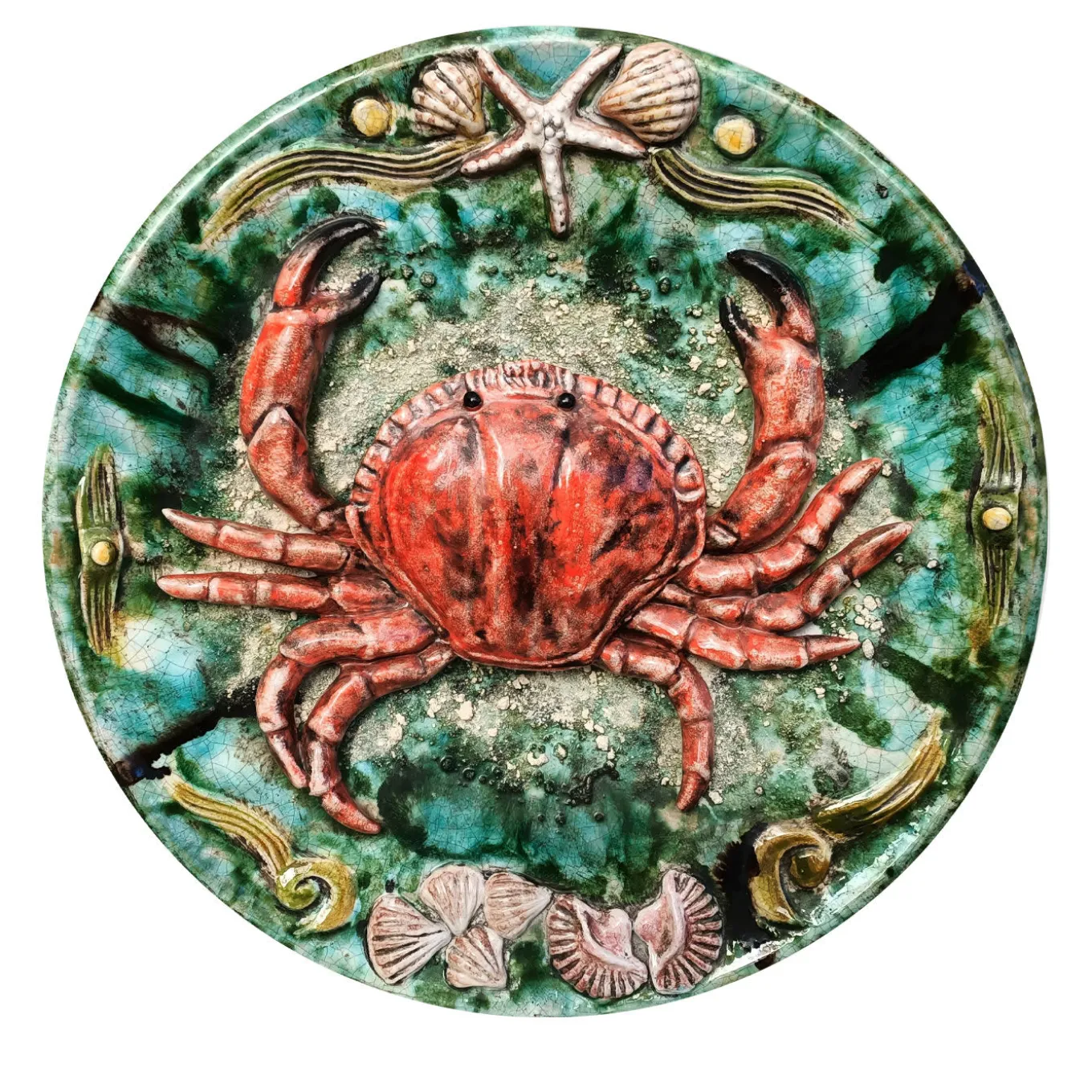 Piatto con granchio rosso