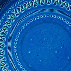Piatto decorativo blu medio di Aldo Londi