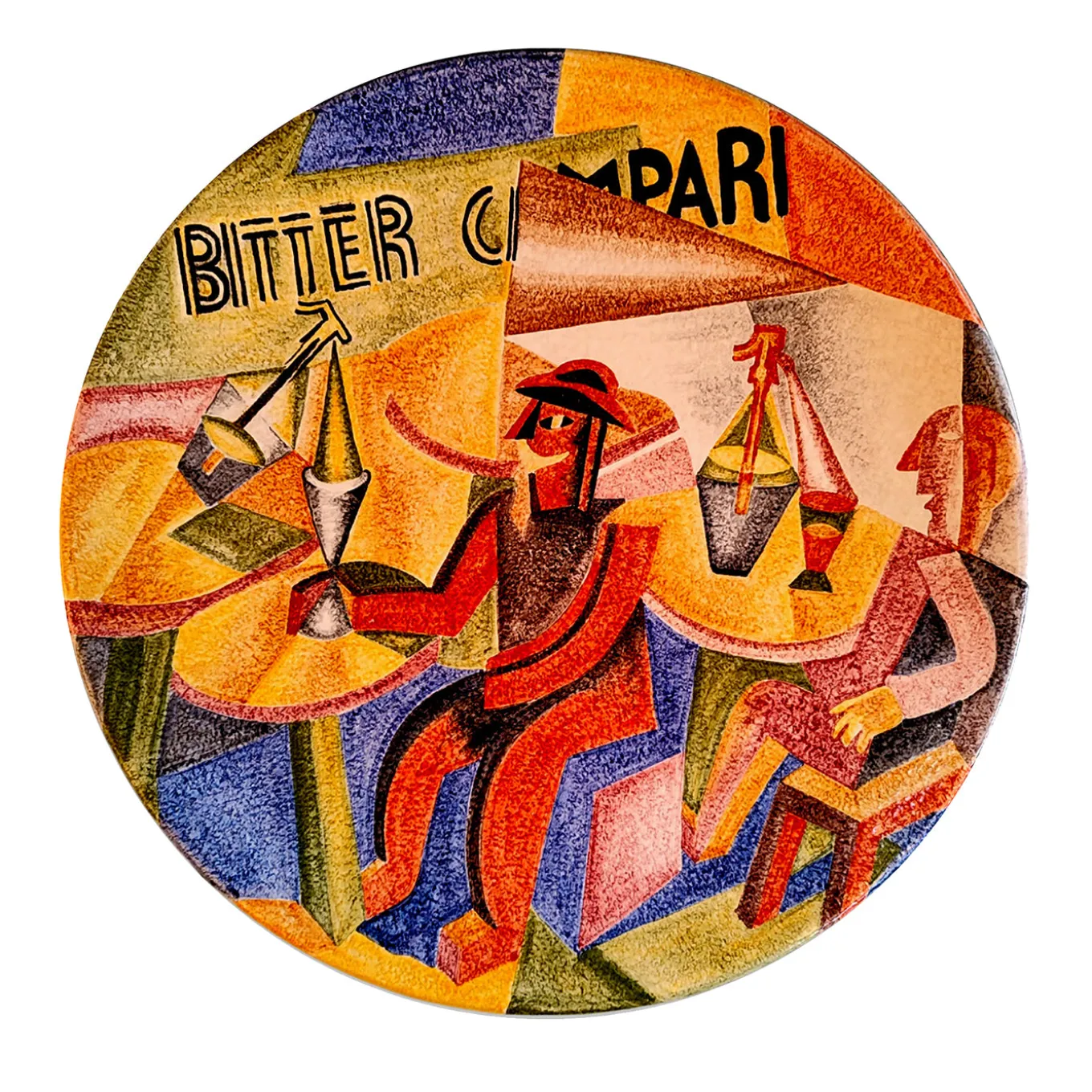 Piatto Decorativo Depero per Campari in Ceramica