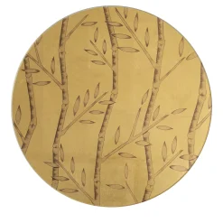 Piatto Decorativo Foglie Oro