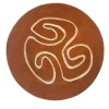 Piatto decorativo in ceramica marrone Eng 3 Terra