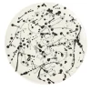 Piatto decorativo in ceramica bianca e nera