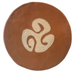 Piatto decorativo in ceramica marrone Eng 2 Terra