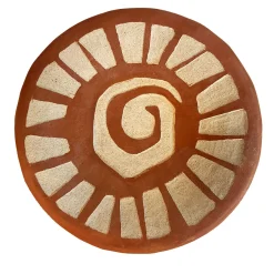 Piatto decorativo in ceramica marrone Eng 1 Terra