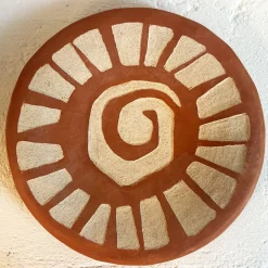 Piatto decorativo in ceramica marrone Eng 1 Terra