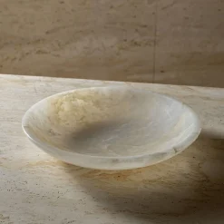 Piatto Decorativo in Onice Bianco di Palomba Serafini