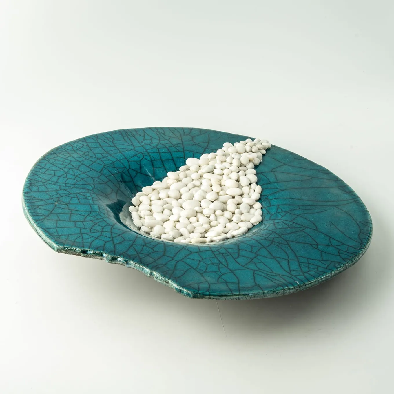 Piatto Decorativo Incanto Mediterraneo In Ceramica Blu Di Nino Basso