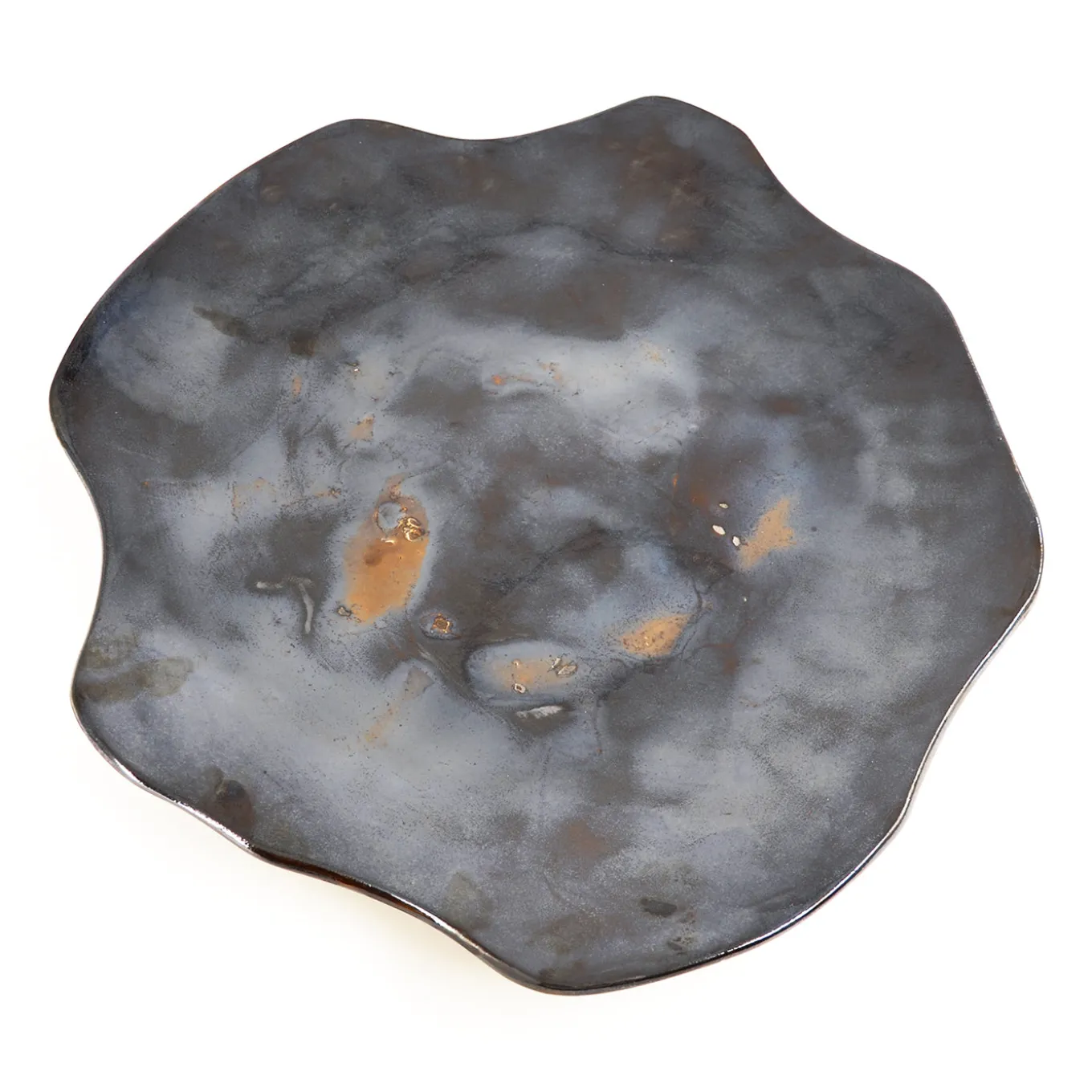 Piatto Decorativo Notte Stellata in Ceramica di Nino Basso