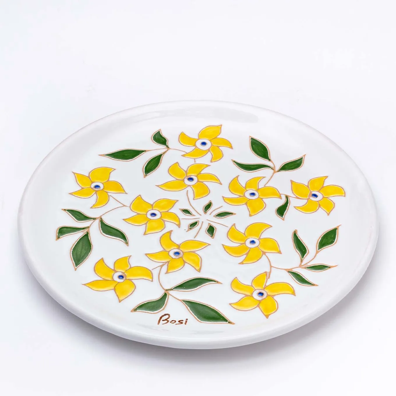 Piatto decorativo Primavera Gialla giallo e verde