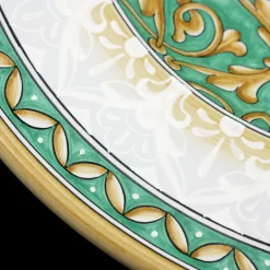 Piatto Decorativo Rotondo Aquamarine Damask