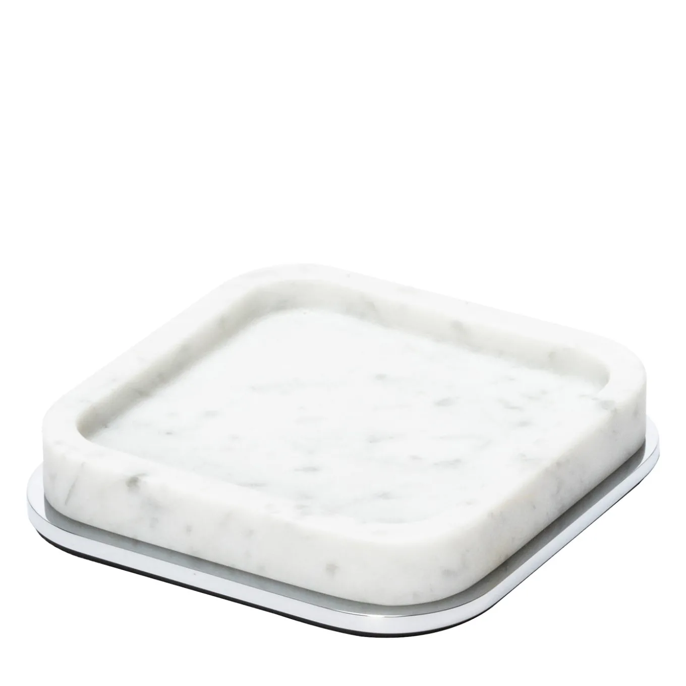 Piatto Portaoggetti Polo in Marmo Arabescato Bianco