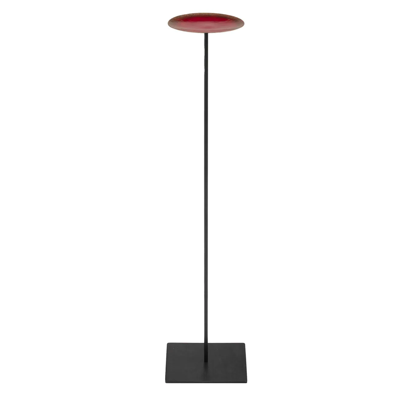 Piatto rosso Specola su supporto