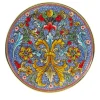 Piatto rotondo a mosaico floreale