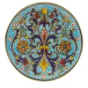 Piatto rotondo blu mosaico