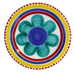 Piatto rotondo in ceramica Alicudi