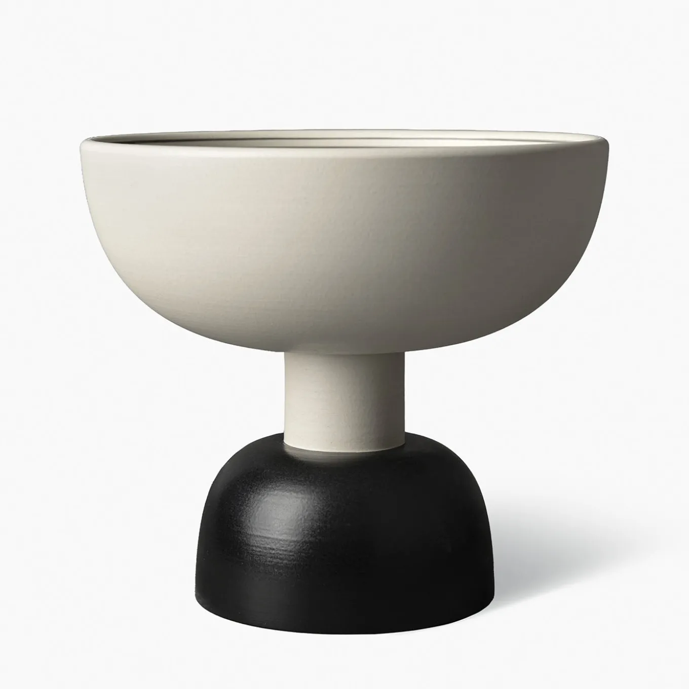 Piccolo centrotavola in bianco e nero di Ettore Sottsass
