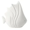 Piccolo pesce tropicale in ceramica bianca