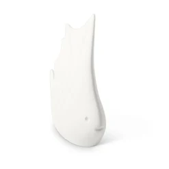 Piccolo pesce tropicale in ceramica bianca