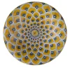 Piuma di pavone gialla ⌀ Piatto decorativo da 40 cm