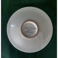 Piuma di pavone gialla ⌀ Piatto decorativo da 25 cm
