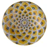 Piuma di pavone gialla ⌀ Piatto decorativo da 30 cm