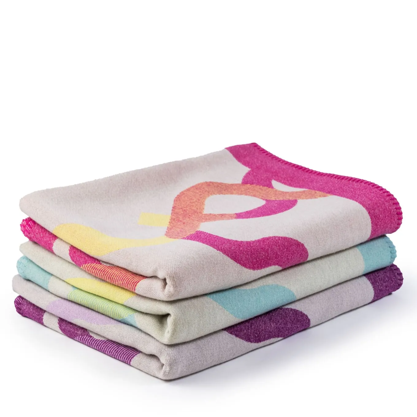 Plaid Signature In Lana e Cashmere Prugna