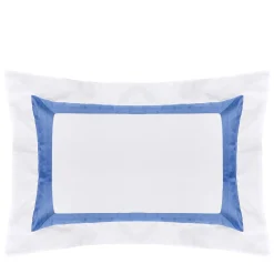Plissè Bianco e Country Blue US King Sham