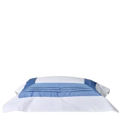 Plissè Bianco e Country Blue US King Sham
